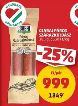 PENNY Csabai Páros szárazkolbász ajánlat