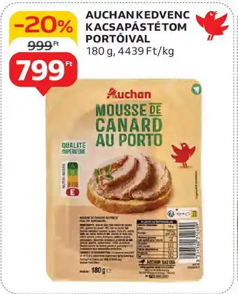 Auchan Auchan kedvenc kacsapástétom portóival ajánlat
