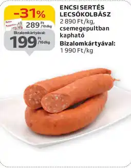 Auchan Encsi sertés lecsókolbász ajánlat