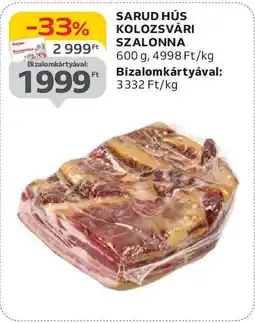 Auchan Sarud hús kolozsvári szalonna ajánlat