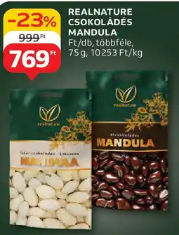 Auchan Realnature csokoládés mandula ajánlat