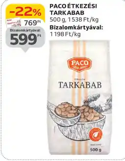Auchan Paco étkezési tarkabab ajánlat