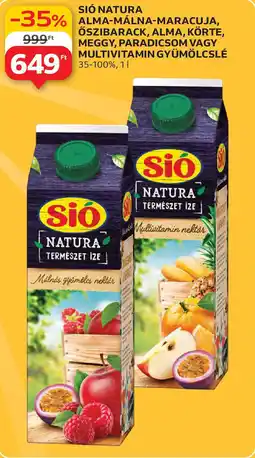 Auchan Sió natura alma-málna-maracuja stb. ajánlat