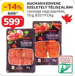 Auchan Auchan kedvenc szeletelt téliszalámi ajánlat