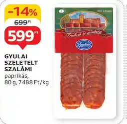 Auchan Gyulai szeletelt szalámi ajánlat