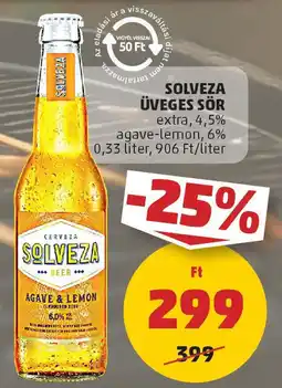 PENNY Solveza üveges sör ajánlat