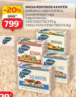 Wasa ropogós kenyér