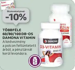 Auchan Többféle 60-100 db-os Damona vitamin ajánlat