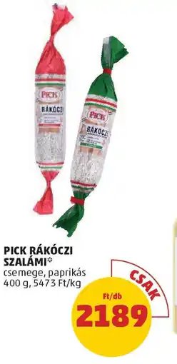PENNY Pick rákóczi szalámi ajánlat