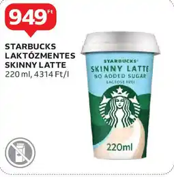Auchan Starbucks laktózmentes skinny latte ajánlat
