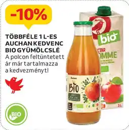 Auchan Többféle 1 l-es Auchan kedvenc bio gyümölcslé ajánlat