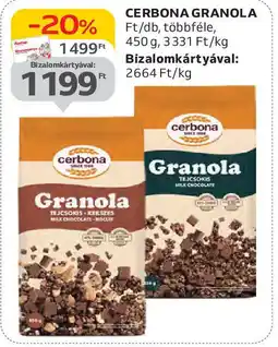 Auchan Cerbona granola ajánlat