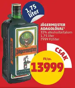 PENNY Jägermeister adagolóval ajánlat