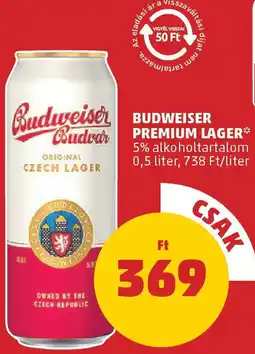 PENNY Budweiser Premium lager ajánlat