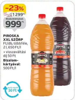 Auchan Piroska xxl szörp ajánlat