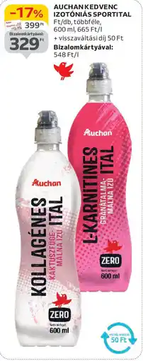 Auchan Auchan kedvenc izotoniás sportital ajánlat