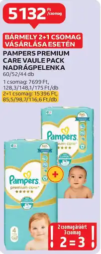 Auchan Pampers premium care vaule pack nadrágpelenka ajánlat