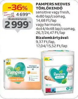 Auchan Pampers nedves törlőkendő ajánlat