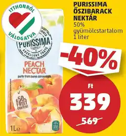PENNY Purissima őszibarack nektár ajánlat