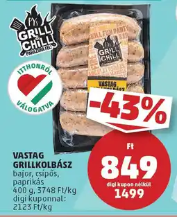 PENNY Vastag grillkolbász ajánlat