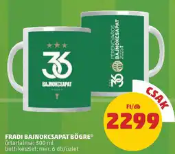 Fradi bajnokcsapat bögre