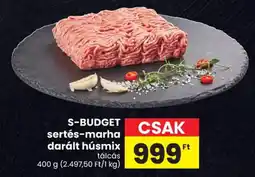 Spar S-BUDGET sertés-marha darált húsmix tálcás ajánlat