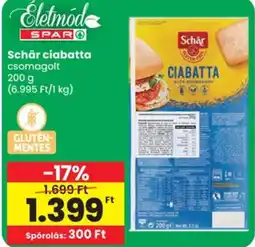 Spar Schär ciabatta ajánlat