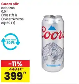 Spar Coors sör ajánlat