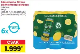 Spar Gösser Natur Zitrone alkoholmentes sörpack ajánlat