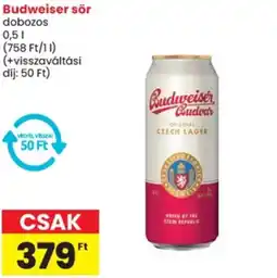 Spar Budweiser sör ajánlat