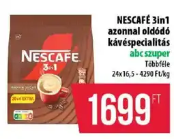 Coop NESCAFÉ 3in1 azonnal oldódó kávéspecialitás ajánlat