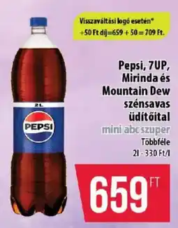 Coop Pepsi, 7UP, Mirinda és Mountain Dew szénsavas üdítőital ajánlat