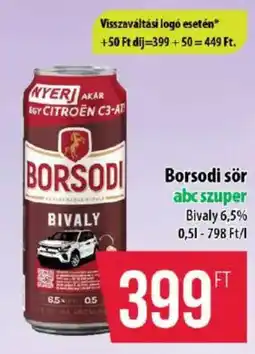 Coop Borsodi sör ajánlat