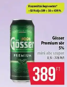 Coop Gösser Premium sör 5% ajánlat