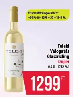 Coop Teleki Válogatás Olaszrizling ajánlat