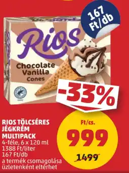 PENNY Rios tölcséres jégkrém multipack ajánlat