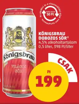 PENNY Königsbrau dobozos sör ajánlat