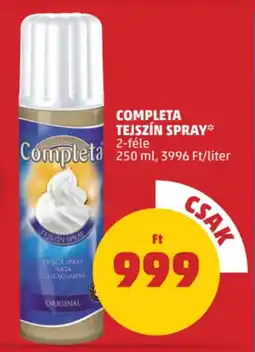 PENNY Completa tejszín spray ajánlat