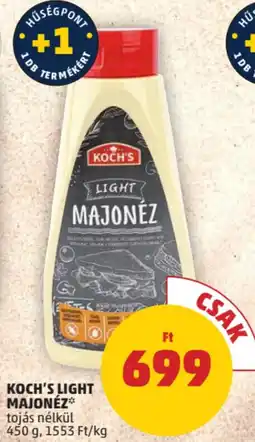 PENNY Koch's Light majonéz ajánlat