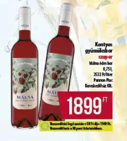 Coop Kontyos gyümölcsbor Málna ajánlat