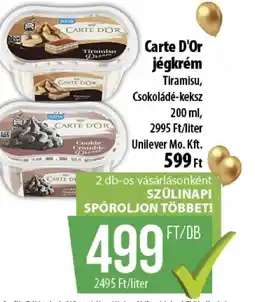 Coop Carte D'Or jégkrém ajánlat