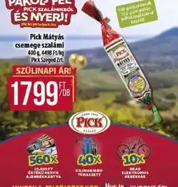 Coop Pick Mátyás csemege szalámi ajánlat