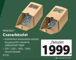 Lidl PARKSIDE Csavarkészlet ajánlat