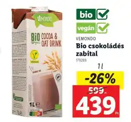 Lidl Vemondo Bio csokoládés zabital ajánlat