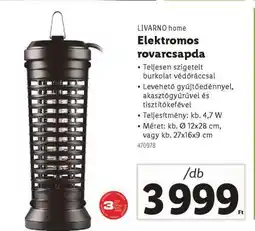 Lidl LIVARNO HOME Elektromos rovarcsapda ajánlat