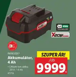 Lidl PARKSIDE Akkumulátor, 4 Ah ajánlat