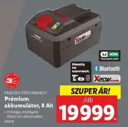 Lidl PARKSIDE PERFORMANCE Prémium akkumulátor, 8 Ah ajánlat