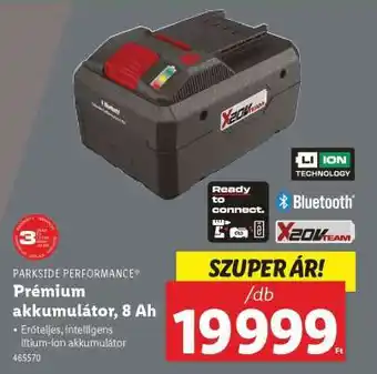 Lidl PARKSIDE PERFORMANCE Prémium akkumulátor, 8 Ah ajánlat