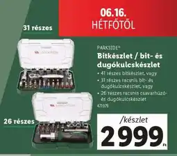 Lidl PARKSIDE Bitkészlet / bit- és dugókulcskészlet ajánlat