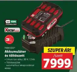 Lidl PARKSIDE Akkumulátor és töltőszett ajánlat